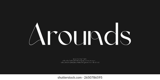 Arounds calligraphy alphabet capital lettering a to z font family