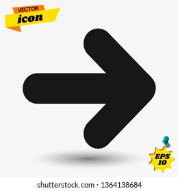 Arow Flat Icon Illustration. Arow Isolated Sign. Arow Vector Illustration.