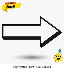 arow flat icon illustration. arow isolated sign. arow vector illustration.