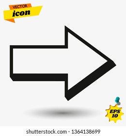 arow flat icon illustration. arow isolated sign. arow vector illustration.