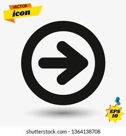 Arow Flat Icon Illustration. Arow Isolated Sign. Arow Vector Illustration.