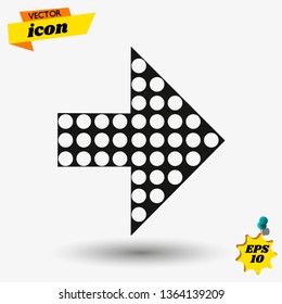 arow flat icon illustration. arow isolated sign. arow vector illustration.