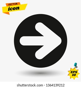 Arow Flat Icon Illustration. Arow Isolated Sign. Arow Vector Illustration.