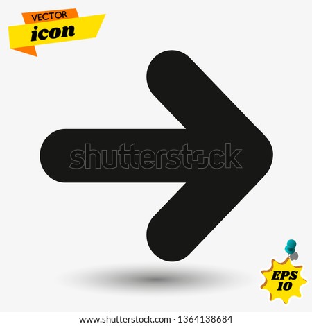 arow flat icon illustration. arow isolated sign. arow vector illustration.