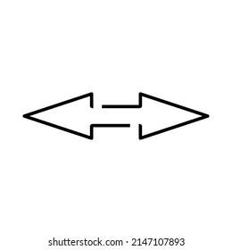 arow flat icon vector, single icon, next target