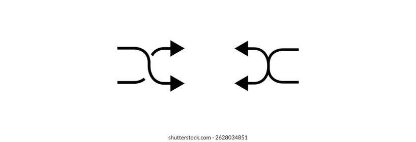 seta define o vetor de ícone para o web design. Gráfico vetorial de ilustração um conjunto de ícones de seta
