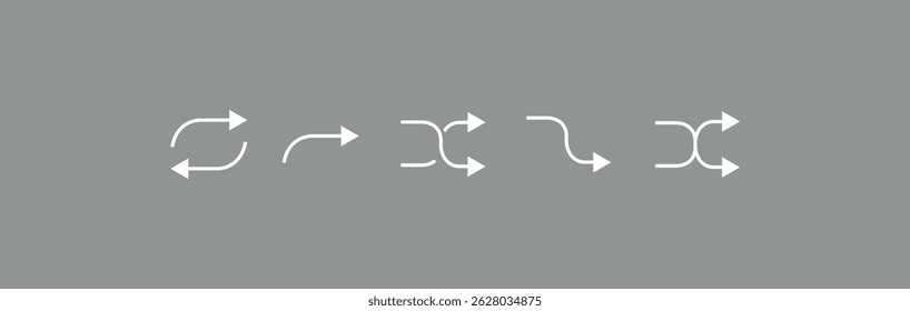 arow set icon vector for web design. Illustration vector graphic a set of arrow icons