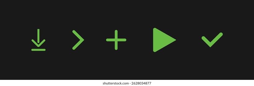 arow set icon vector for web design. Illustration vector graphic a set of arrow icons
