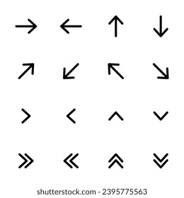 arow set symbol icon vector. for web design	