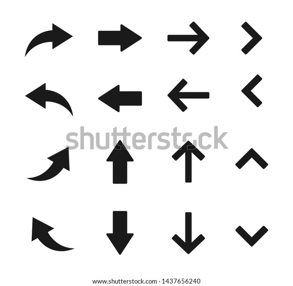 Arow Set Symbol Icon Vector Web Stock Vector (Royalty Free) 1437656240 ...