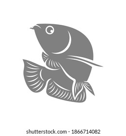 Arowana fish logo vector template, Creative Arowana fish logo design concepts, icon symbol, illustration