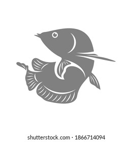 Arowana fish logo vector template, Creative Arowana fish logo design concepts, icon symbol, illustration
