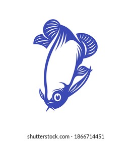Plantilla vectorial del logotipo del pez de Arowana, conceptos de diseño del logotipo del pez de Arowana creativo, símbolo del icono, ilustración