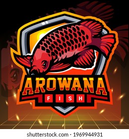 Arowana fish mascot. esport logo design