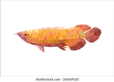 Arowana fish polygon