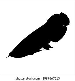 arowana fish silhouette vector, EPS 10