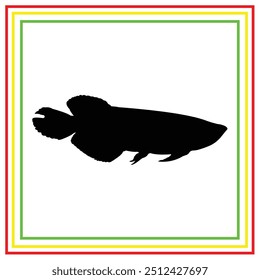 arowana fish vector silhouette design