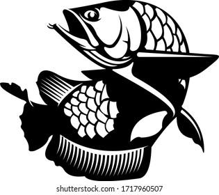 Arowana Logo, Great Vector for Arowana fish. use for logo, decal, Sticker Etc. 