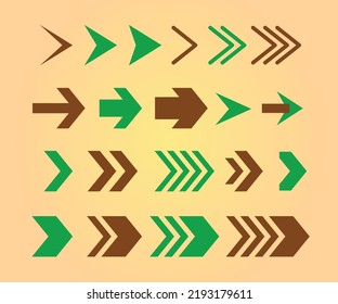 arows icons set colorful simple, on attractive background,modern style,this vector illustration web design elements 