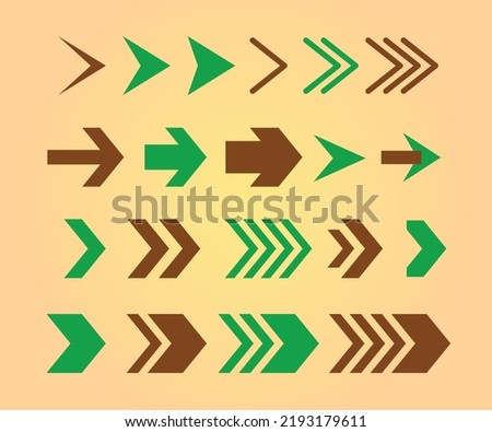 arows icons set colorful simple, on attractive background,modern style,this vector illustration web design elements 