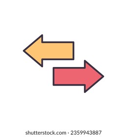 Arows related vector icon. Isolated on white background. Vector illustration