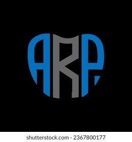 ARP letter logo creative design. ARP unique design.
