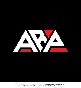 ARP triangle letter logo design with triangle shape. ARP triangle logo design monogram. ARP triangle vector logo template with red color. ARP triangular logo Simple, Elegant, and Luxurious design.