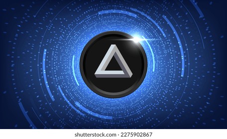 ARPA Chain (ARPA) coin cryptocurrency concept banner background.