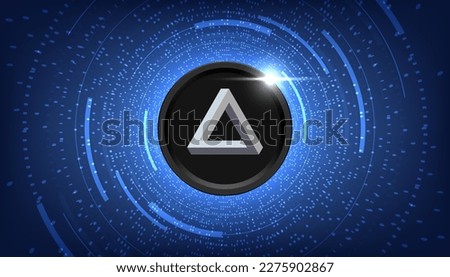 ARPA Chain (ARPA) coin cryptocurrency concept banner background.