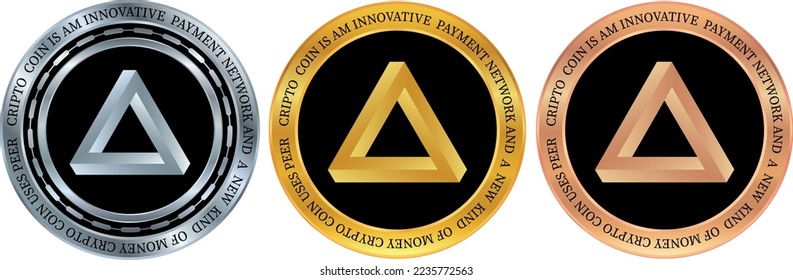 arpa coin vector illustrations. 3d illustration