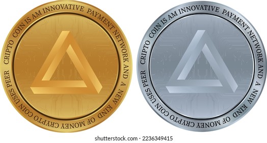 arpa coin vector illustrations. 3d illustration