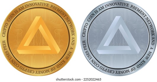 arpa coin vector illustrations. 3d illustration