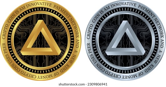 arpa coin vector illustrations. 3d illustration