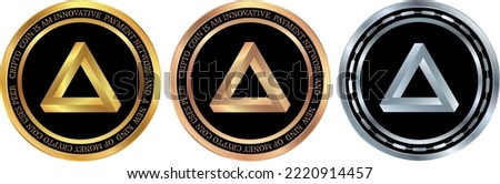 arpa coin vector illustrations. 3d illustration