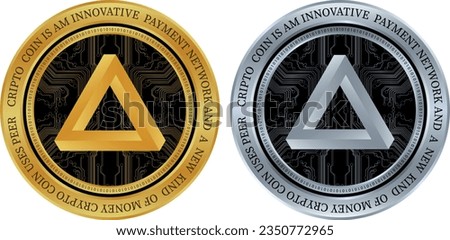 arpa cryptocurrency drawings on abstract background. 3d illustrations.