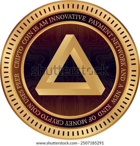 arpa cryptocurrency drawings on abstract background. 3d illustrations.