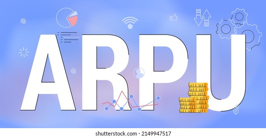 ARPU Acronym Average Revenue Per User - Total Revenue Divided By Number Of Subscribers Abbreviation Text Background Vector Illustration Concept Business Increase Calculation