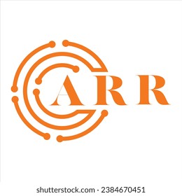 ARR letter design.ARR letter technology logo design on white background.ARR Monogram logo design for entrepreneur and business