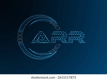 ARR low poly letter logo vector design. ARR lower poly logo design. 