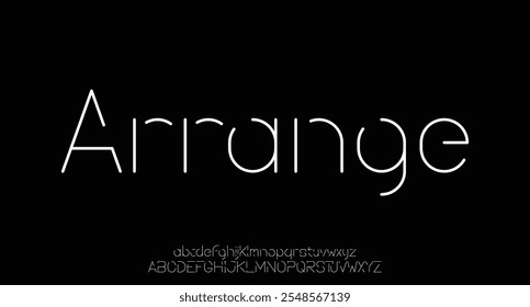 Arrange, Abstract technology science alphabet font. digital space typography vector illustration design

