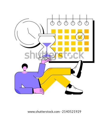 Arrange appointment abstract concept vector illustration. Arrange visit, book appointment, initiate interview, apply for job, send request, website menu bar, user experience abstract metaphor.