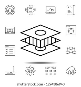 arrange, design icon. Simple thin line, outline vector element of Web Design Development icons set for UI and UX, website or mobile application