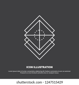 Arrange, design, layers, stack, layer Icon. Line vector symbol for UI and UX, website or mobile application