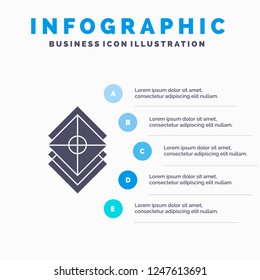 Arrange, design, layers, stack, layer Infographics Template for Website and Presentation. GLyph Gray icon with Blue infographic style vector illustration.