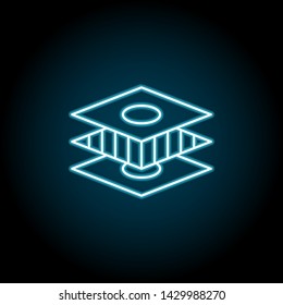 Arrange, design neon icon. Simple thin line, outline vector of web design development icons for ui and ux, website or mobile application