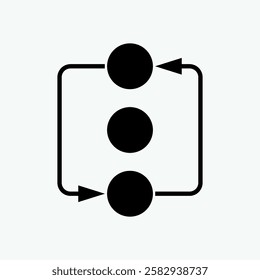 Arrange Icon. Arrangement, Flow. Process, Diagram Symbol. 