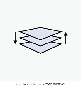 Arrange Icon. Arrangement, Flow. Process, Diagram Symbol. 