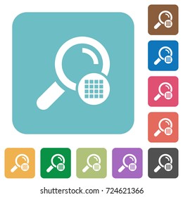 Arrange search results white flat icons on color rounded square backgrounds