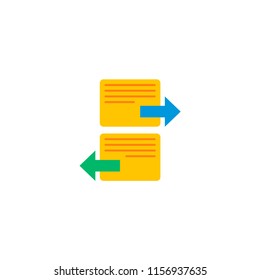 Arrange task icon flat element. Vector illustration of arrange task icon flat isolated on clean background for your web mobile app logo design.