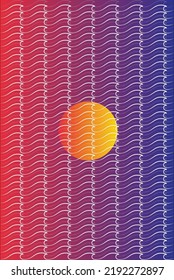 Arrange vector design elements consisting of squares, arcs, circles, freeforms, and simple graphic designs.